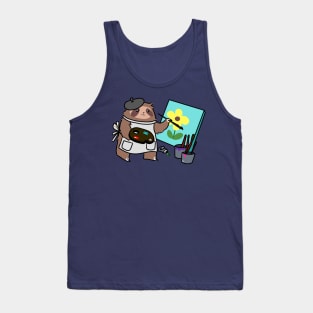 Artist Painter Sloth Tank Top